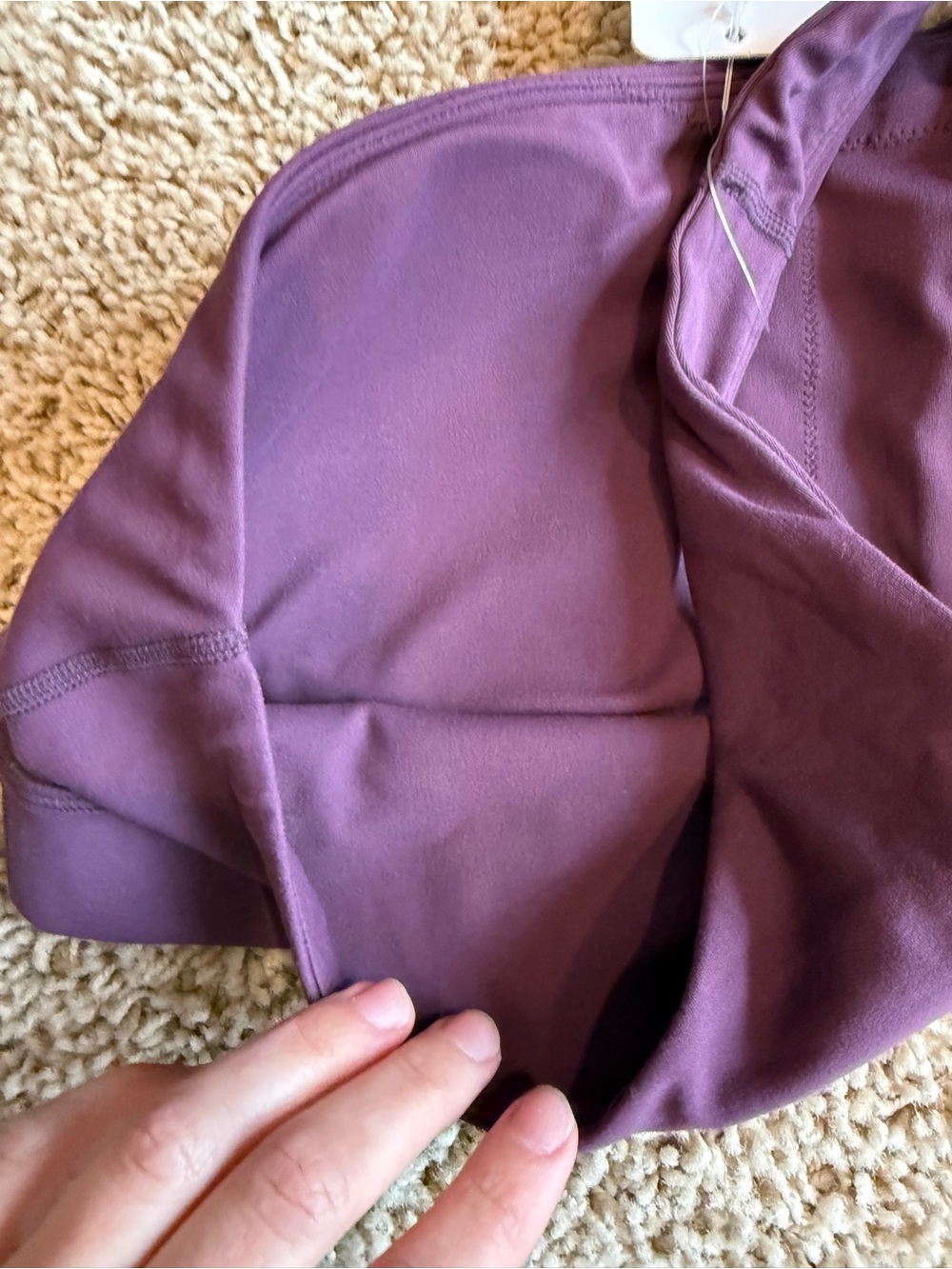 CRZ YOGA One-Shoulder Sports Bra in Plum - Picture 4 of 4
